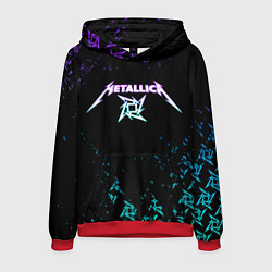 Толстовка-худи мужская Metallica металлика neon, цвет: 3D-красный