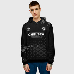 Толстовка-худи мужская Chelsea Форма Champions, цвет: 3D-черный — фото 2