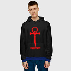 Толстовка-худи мужская Vampire: The Masquerade - Bloodhunt Logo Лого, цвет: 3D-синий — фото 2