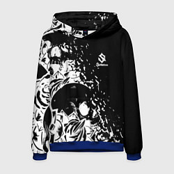 Толстовка-худи мужская Sabaton - сабатон черепа, цвет: 3D-синий