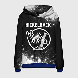 Толстовка-худи мужская Nickelback КОТ Брызги, цвет: 3D-синий