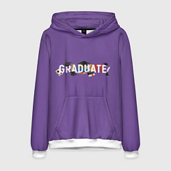 Толстовка-худи мужская Graduate!, цвет: 3D-белый