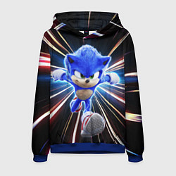 Толстовка-худи мужская Speed Sonic, цвет: 3D-синий
