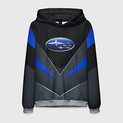 Толстовка-худи мужская Спортивная броня Subaru, цвет: 3D-меланж