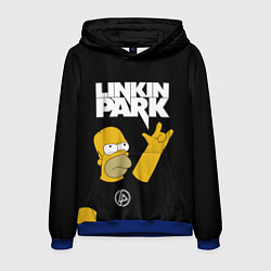 Толстовка-худи мужская LINKIN PARK ГОМЕР СИМПСОН, SIMPSONS, цвет: 3D-синий