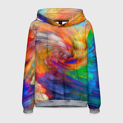 Толстовка-худи мужская MULTICOLORED SWIRLS, цвет: 3D-меланж