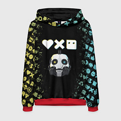 Толстовка-худи мужская Love, Death and Robots Pattern, цвет: 3D-красный