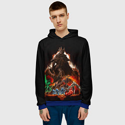 Толстовка-худи мужская BLOODBORNE Экспозиция боссов, цвет: 3D-синий — фото 2