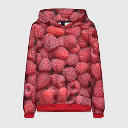 Толстовка-худи мужская Малина - ягоды, цвет: 3D-красный