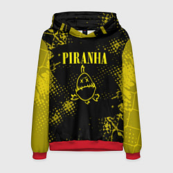 Толстовка-худи мужская Nirvana piranha, цвет: 3D-красный