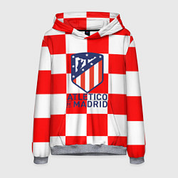 Толстовка-худи мужская Atletico madrid кубики, цвет: 3D-меланж