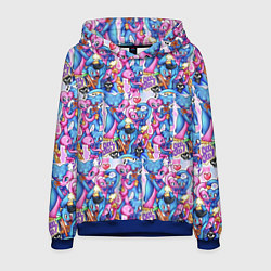 Толстовка-худи мужская POPPY PLAYTIME HAGGY WAGGY AND KISSY MISSY LOVE, цвет: 3D-синий