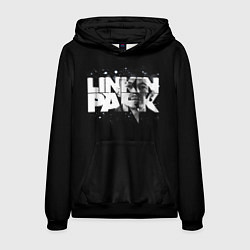 Толстовка-худи мужская Linkin Park логотип с фото, цвет: 3D-черный