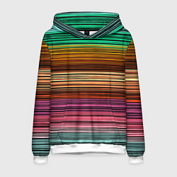 Мужская толстовка Multicolored thin stripes Разноцветные полосы