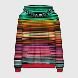 Мужская толстовка Multicolored thin stripes Разноцветные полосы