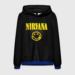 Толстовка-худи мужская NIRVANA соты, цвет: 3D-синий