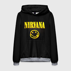 Толстовка-худи мужская NIRVANA соты, цвет: 3D-меланж