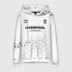 Толстовка-худи мужская Liverpool Champions Униформа, цвет: 3D-белый