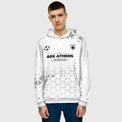 Толстовка-худи мужская AEK Athens Champions Униформа, цвет: 3D-белый — фото 2