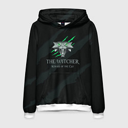 Толстовка-худи мужская The Witcher School of the Cat, цвет: 3D-белый