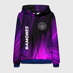 Толстовка-худи мужская Ramones Violet Plasma, цвет: 3D-синий