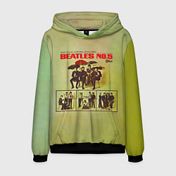 Толстовка-худи мужская Beatles N0 5, цвет: 3D-черный