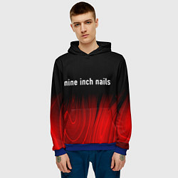 Толстовка-худи мужская Nine Inch Nails Red Plasma, цвет: 3D-синий — фото 2