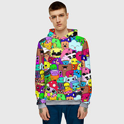 Толстовка-худи мужская Монстрики Nastiprazdnik, цвет: 3D-меланж — фото 2