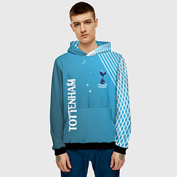 Толстовка-худи мужская Тоттенхэм хотспур Абстракция, цвет: 3D-черный — фото 2