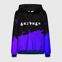 Толстовка-худи мужская Garbage purple grunge, цвет: 3D-синий