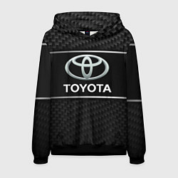 Толстовка-худи мужская Toyota Карбон, цвет: 3D-черный