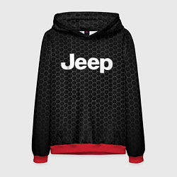 Толстовка-худи мужская Jeep Соты, цвет: 3D-красный