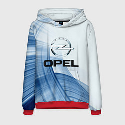 Толстовка-худи мужская Opel - logo, цвет: 3D-красный