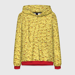 Толстовка-худи мужская Утиный принт, цвет: 3D-красный