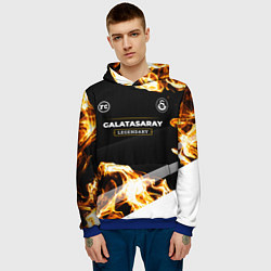 Толстовка-худи мужская Galatasaray legendary sport fire, цвет: 3D-синий — фото 2