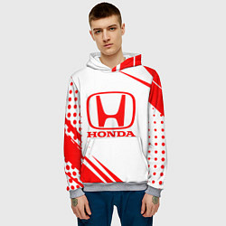Толстовка-худи мужская Honda - sport, цвет: 3D-меланж — фото 2