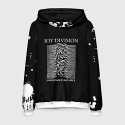 Толстовка-худи мужская Joy Division - unknown pleasures, цвет: 3D-белый