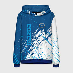 Толстовка-худи мужская Mazda - краска, цвет: 3D-синий