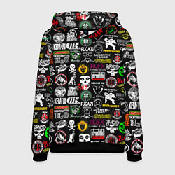 Толстовка-худи мужская Inscriptions in English quotes, цвет: 3D-черный