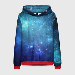 Толстовка-худи мужская Ледяная туманность, цвет: 3D-красный
