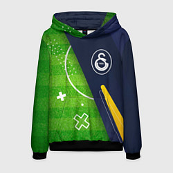 Толстовка-худи мужская Galatasaray football field, цвет: 3D-черный