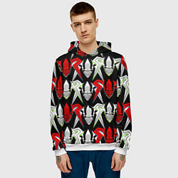 Толстовка-худи мужская Ичиго пустой из аниме блич, цвет: 3D-белый — фото 2