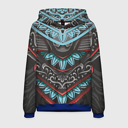 Толстовка-худи мужская Узорчатые узоры, цвет: 3D-синий