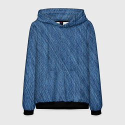 Толстовка-худи мужская Деним - джинсовая ткань текстура, цвет: 3D-черный