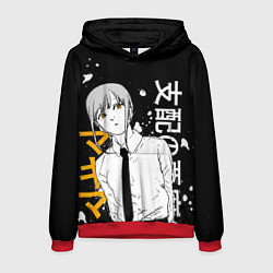 Толстовка-худи мужская Демон контроля - Человек-бензопила - Макима, цвет: 3D-красный