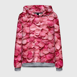 Толстовка-худи мужская Лепестки прекрасных роз, цвет: 3D-меланж