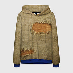 Толстовка-худи мужская Старая рваная мешковина - авангард, цвет: 3D-синий