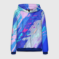 Толстовка-худи мужская Машина в градиенте, цвет: 3D-синий