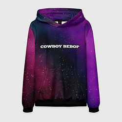 Толстовка-худи мужская Cowboy Bebop gradient space, цвет: 3D-черный