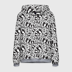 Толстовка-худи мужская Медвежонок панда, цвет: 3D-меланж